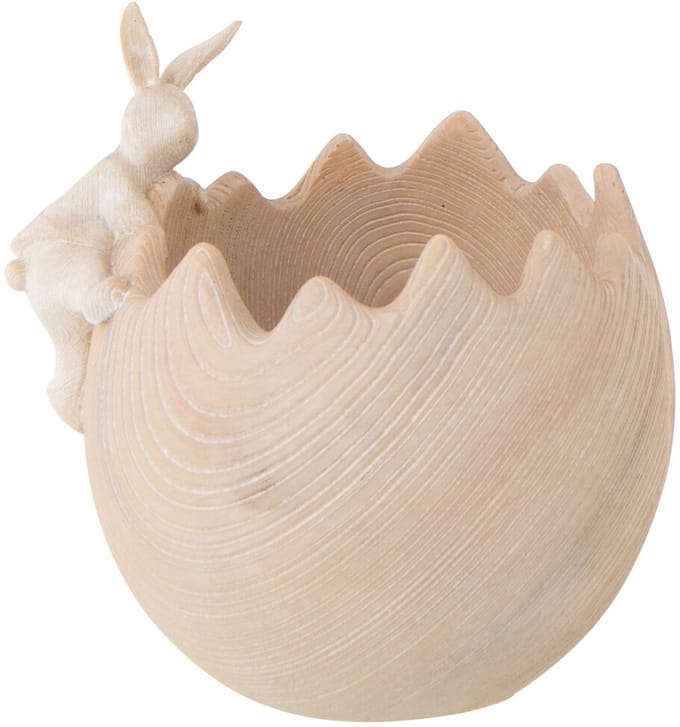 J-Line sierschaal Konijn - polyresin - beige - 2 stuks