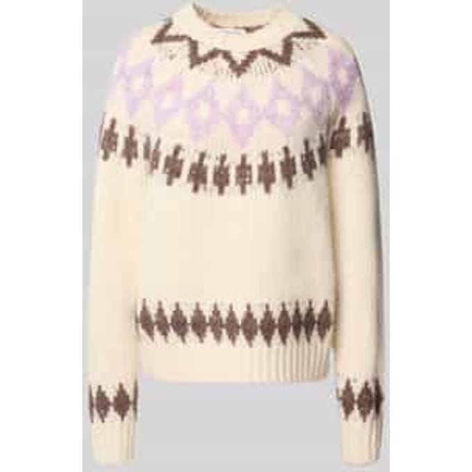 Loose fit gebreide pullover met wol
