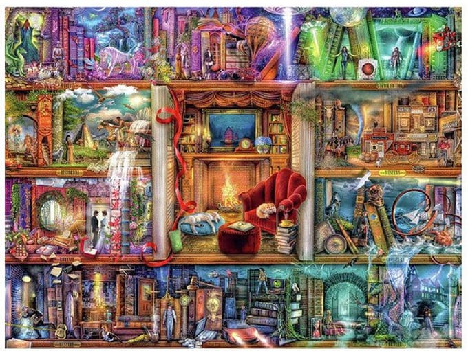 Ravensburger puzzel De grote bibliotheek - Legpuzzel - 1500 stukjes
