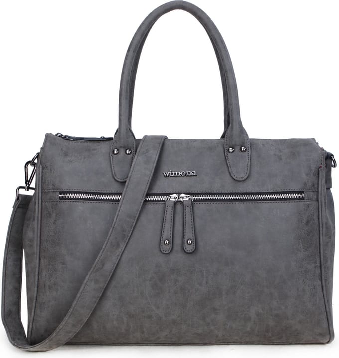 Wimona Fabiana 2021 Schoudertas/ Laptoptas - 15,6 inch - Grijs