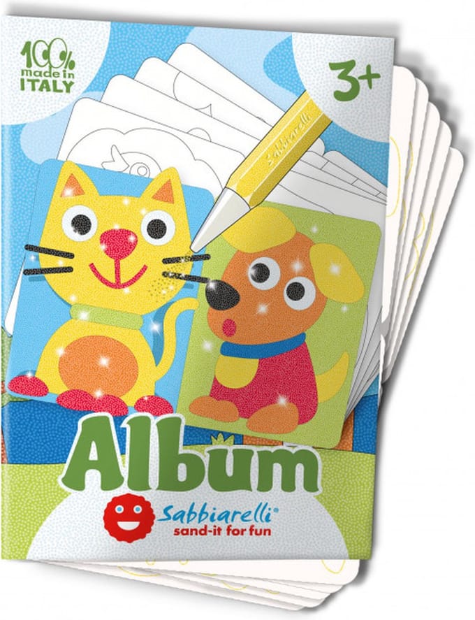 Sabbiarelli zandschilderen album creatief knutselen 15x20 cm.