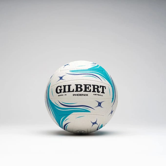 Gilbert Netball Phoenix Match Ball - Size 5 - Teal