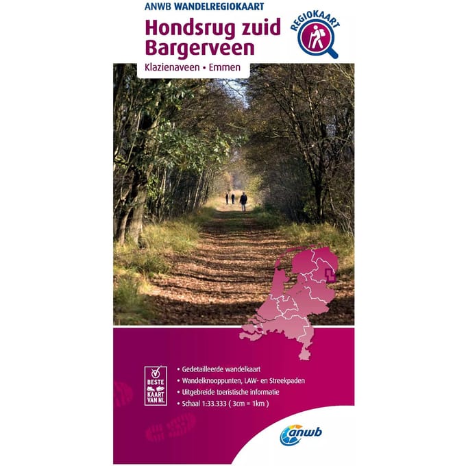 ANWB Wandelkaart Hondsrug Zuid - Bargerveen