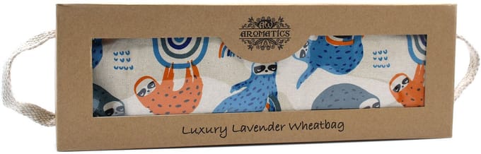 Luxe lavendel tarwezak in geschenkdoos - Lazy Sloth