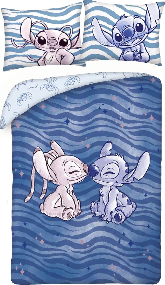 Disney Lilo & Stitch Dekbedovertrek, True Love - Eenpersoons - 140 x 200 cm - Katoen