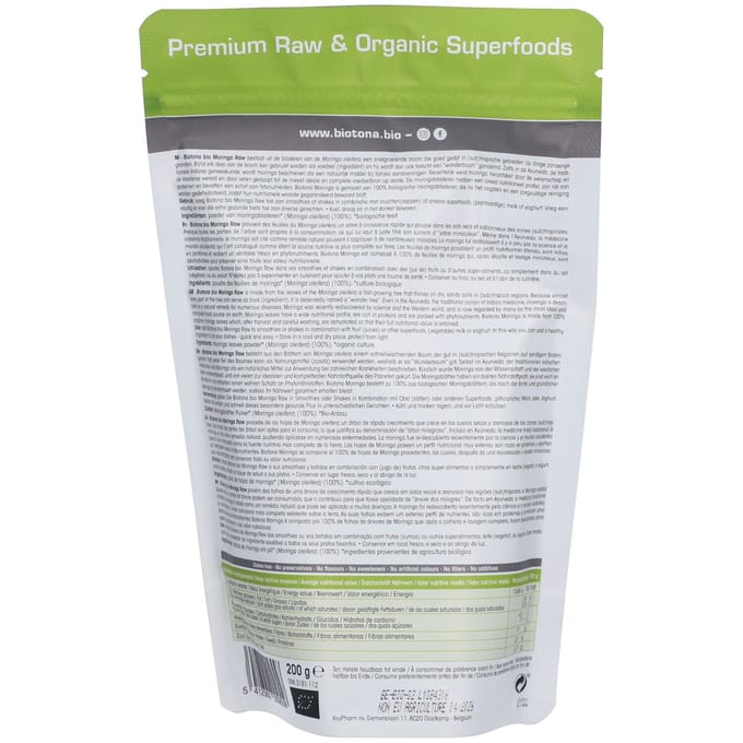 Biotona Moringa raw powder bio (200g)