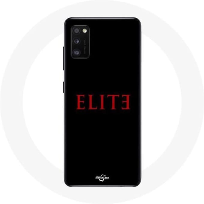 Coque pour Samsung Galaxy A41 Elite Saison 5 Logo Rouge Fond Noir