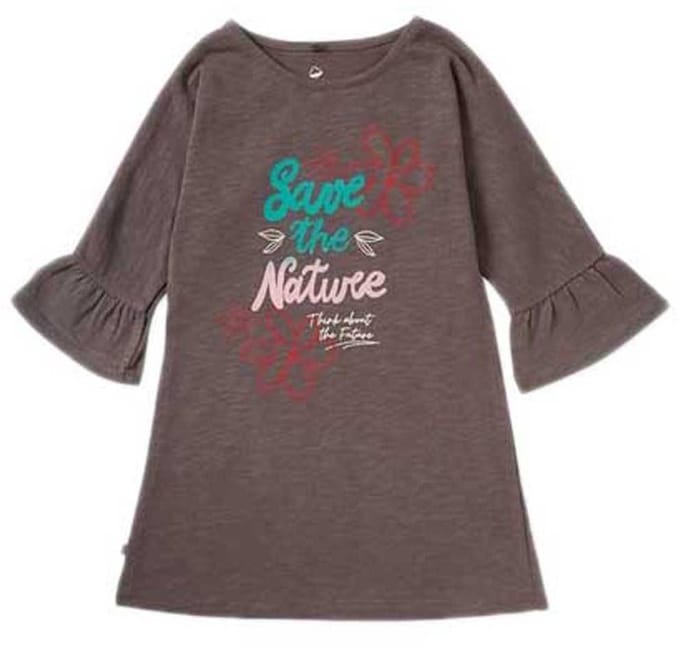 Boboli Fleece Flame Organic Jurk Grijs 14 Years Meisjes
