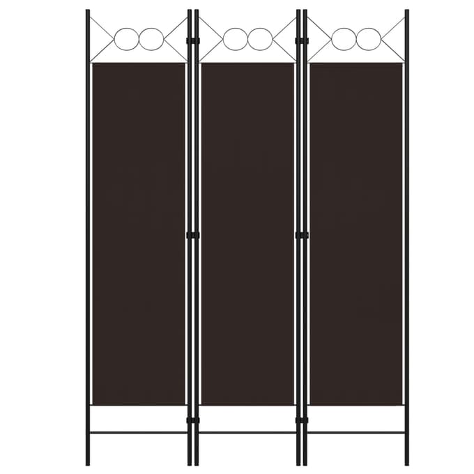 vidaXL - Kamerscherm - met - 3 - panelen - 120x180 - cm - bruin