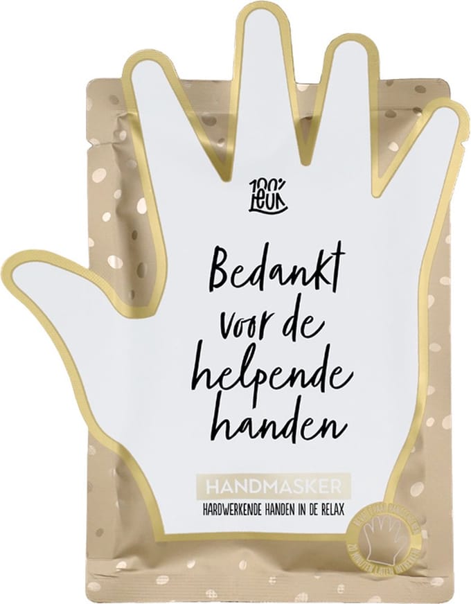 100%LEUK - Handmasker - Bedankt voor de helpende handen