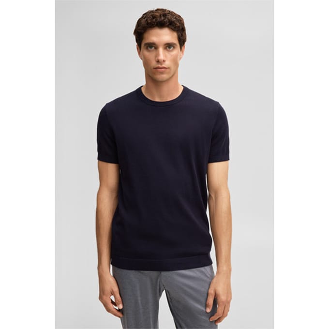 Gebreid shirt Robas, marineblauw