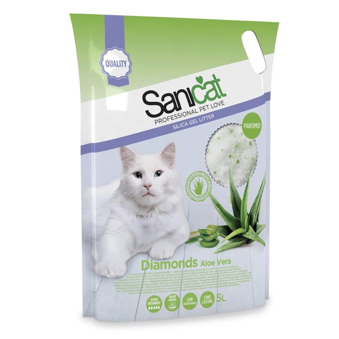 5L Aloe Vera Sanicat Diamonds Kattenbakvulling