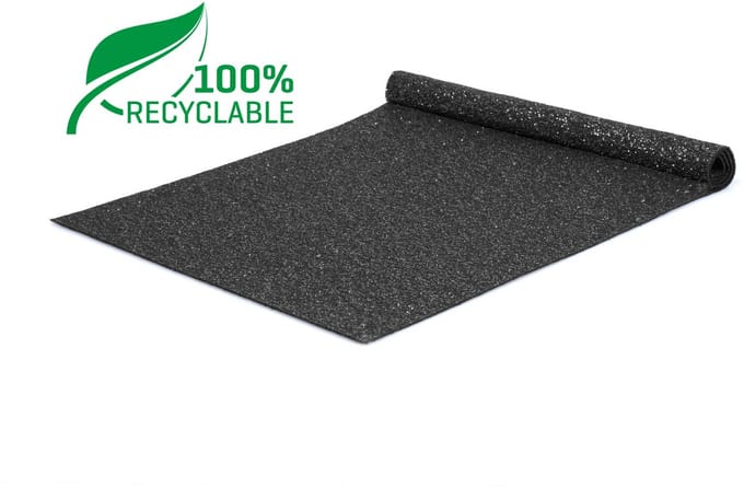 GJ Floors - Glitter loper (recyclebaar) | Zwart Zilver - Breedte x Lengte: 2 meter / 5 meter