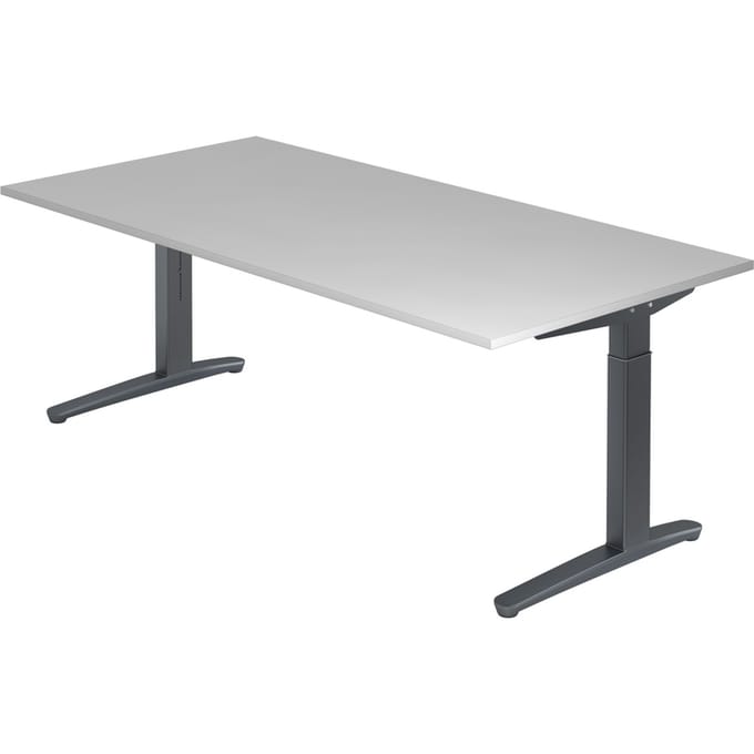 XTRA XB 2E GG | Bureau - Grijs 200 x 100 Tafelhoogte I In hoogte verstelbaar