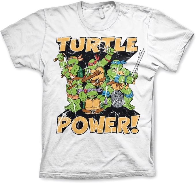 Teenage Mutant Ninja Turtles Heren Tshirt -M- Turtle Power! Wit