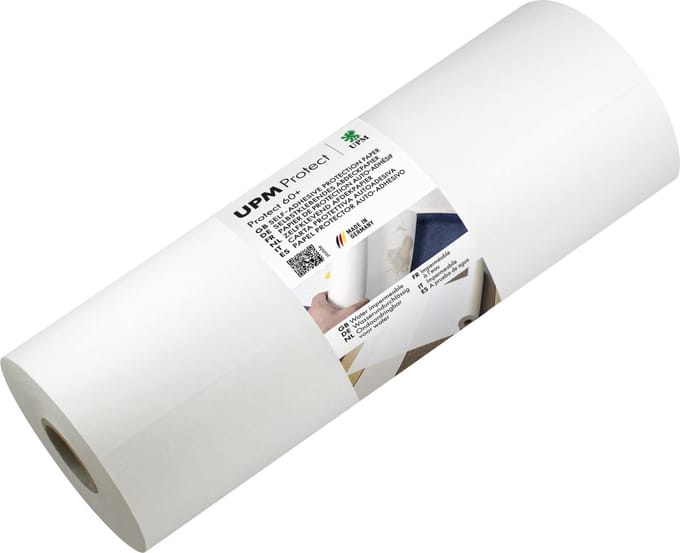 UPM afdekpapier - zelfklevend - 22.5 cm x 50 m - wit - IN-P6022550-KW