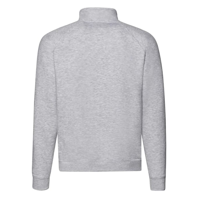 Fruit of the Loom Heren Premium Effen Quarter Zip Raglan Sweatshirt (Heide Grijs)