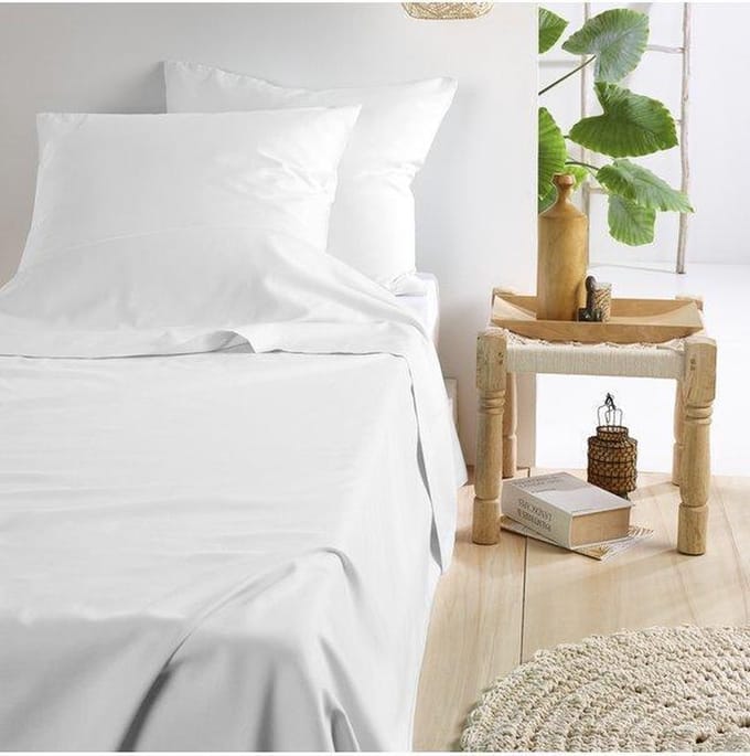 De Witte Lietaer Lakenset Olivia - Eenpersoons - 180 x 280 cm - Wit - Satijnkatoen