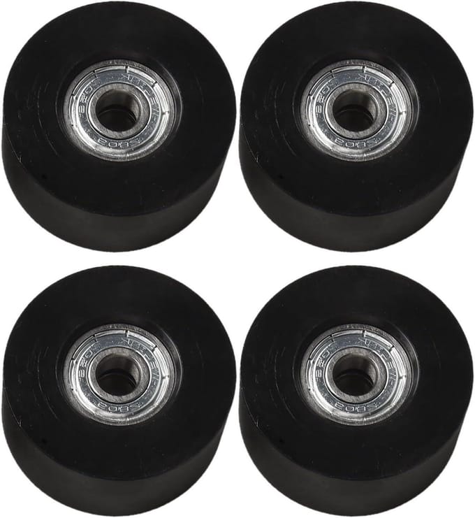 Roeimachine Katrol Wielen - Zitwielen Set - Soepele Beweging - Versterkte Constructie - 45mm Diameter - Zwart