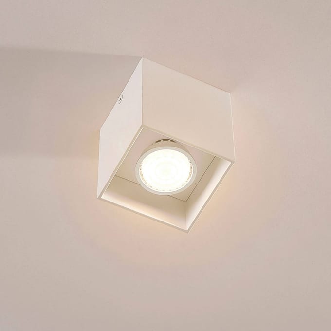 Arcchio - plafondlamp - 1licht - Aluminium - H: 9.5 cm - GU10 - wit