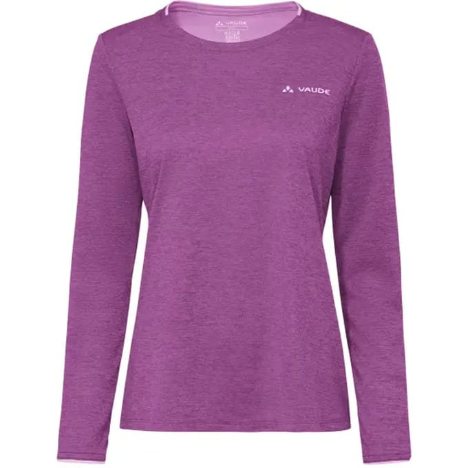 Vaude Essential Ls T-shirt Met Lange Mouwen Paars 38 Vrouw