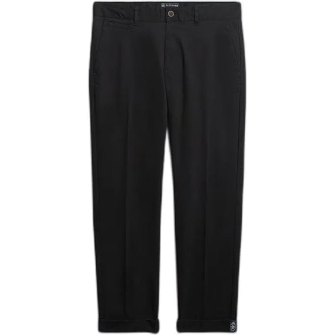 Superdry Premium Chino Normale Pasvorm Black Grootte: 32/32
