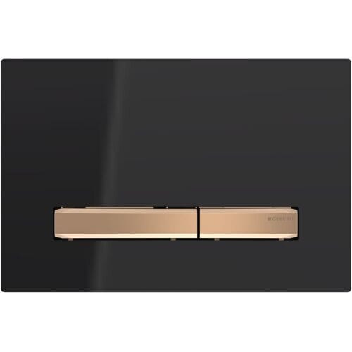Geberit Sigma50 bedieningsplaat - 2-toets spoeling - vierkant - rood goud zwart