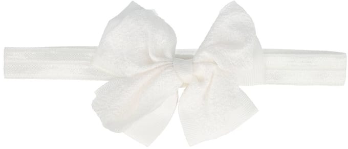 Haarsoires Haarband Sierband - Strikje - Baby - Wit