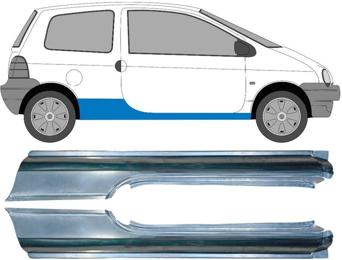 Volledige dorpel voor Renault Twingo 1993-2007 / Links + Rechts / Set