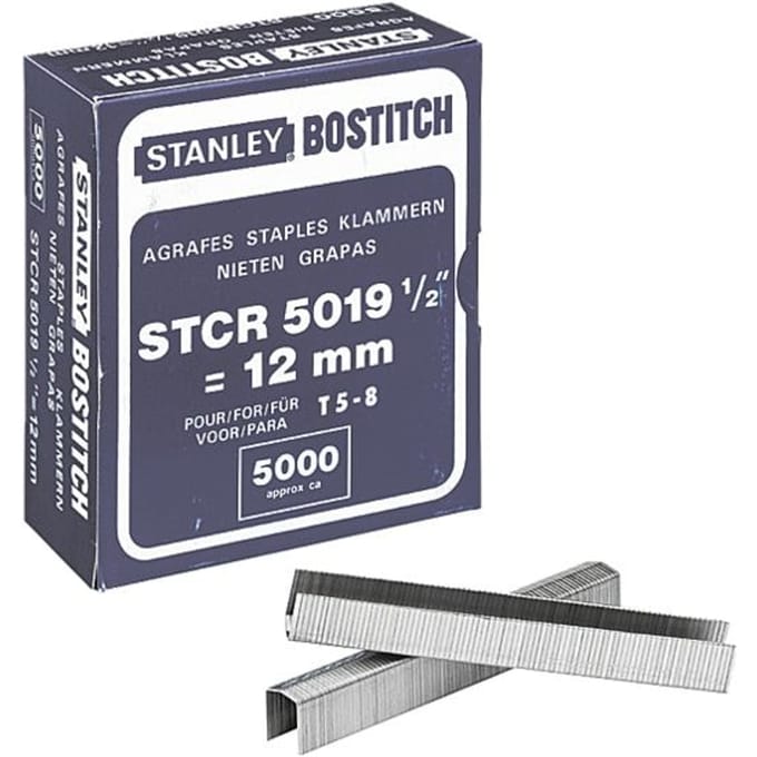 Bostitch Nietjes STCR501912E (12 mm), voor PC8000, doos van 5.000 nietjes