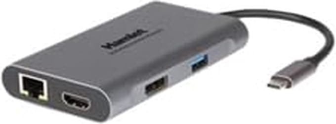 Hamlet HDKC-PD400D laptop dock & poortreplicator Bedraad USB 3.2 Gen 1 (3.1 Gen 1) Type-C Grijs