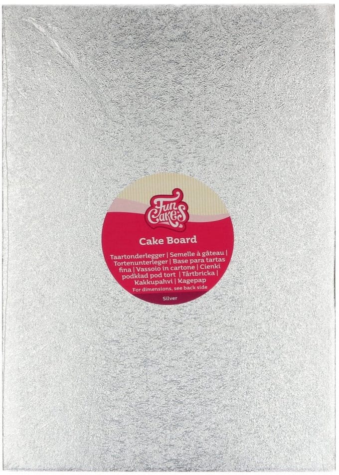 FunCakes Cake Board Rechthoek - Zilver - 35x25 cm - Taartonderlegger - Taartkarton