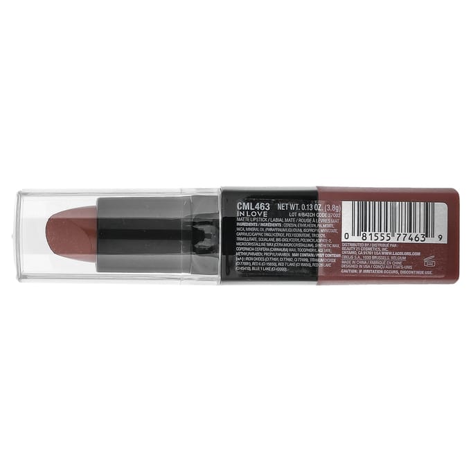 LA. Kleuren, Matte Lippenstift, CML463 Verliefd, 3,8 g (0,13 oz) black