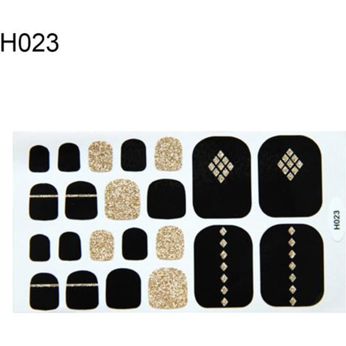 Fancystyle Nail Art HeMoon sourire imperméable orteil autocollant couverture complète décalcomanie adhésif Wrap 23# beige