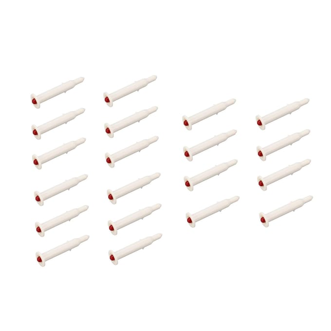 20 stuks gevogelte- en gebraden kipthermometer, wegwerpbaar, opklapbaar, voor koken white
