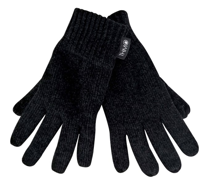 THMO - Dames 3m Dunsulate Chenille Handschoenen - Zwart
