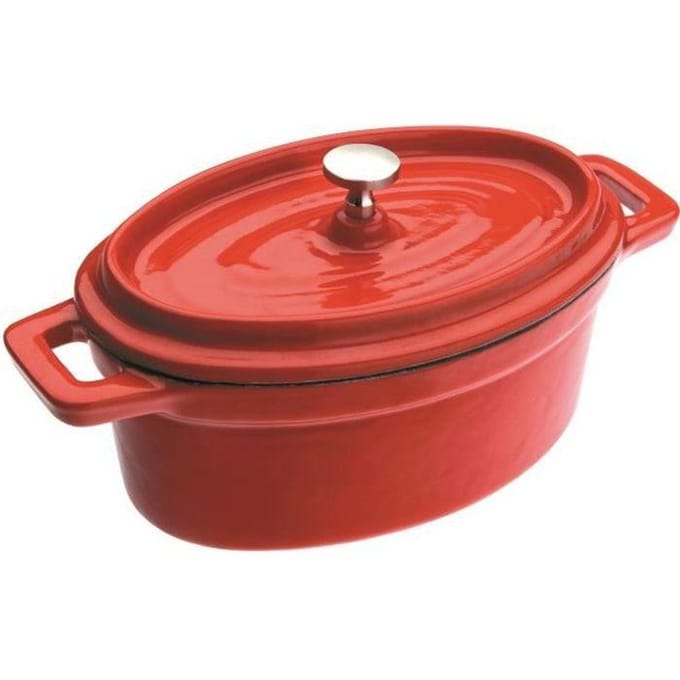 Ibili 726015R Mini Cocotte Ovaal Rood 15x10x6 cm rood