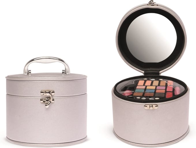 CASUELLE - make-up koffer - 22 delig - zilver