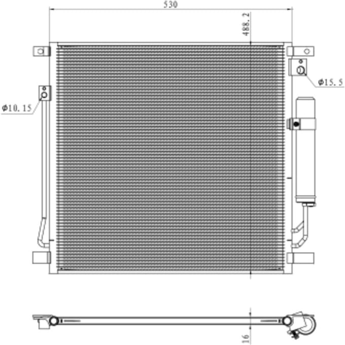 Condensor, airconditioning NRF 350502