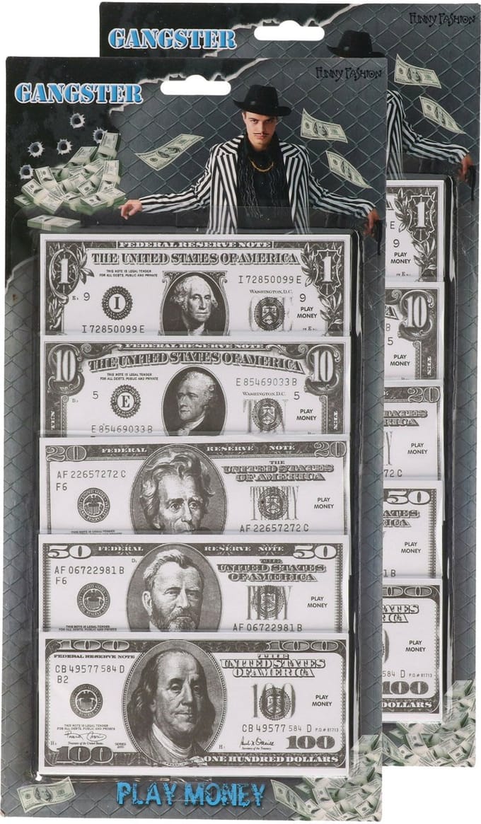 Speelgoed geld nep dollars - 200 stuks - Speelgeld - Dollar biljetten - Papier