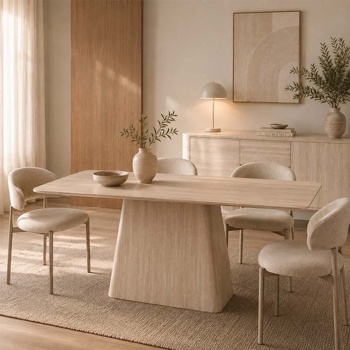 Milton & Oldbrook Eettafel 180 cm Fermo Travertinlook