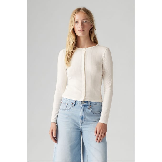 Levi's Dry Goods Pointelle Ls Gardenia Taglia: S | Maglie a manica lunga Outlet | Donna