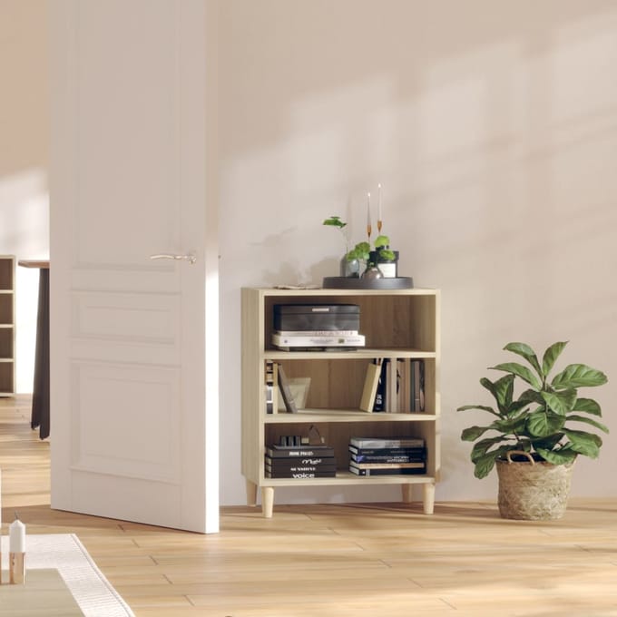 vidaXL - Dressoir - 57x35x70 - cm - bewerkt - hout - sonoma - eikenkleurig