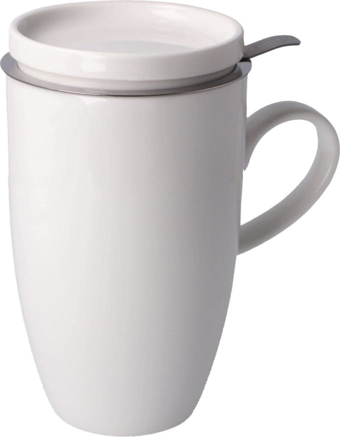 Goebel - Accessoires | Thee Mok met deksel en zeef | Beker - porselein - 450ml