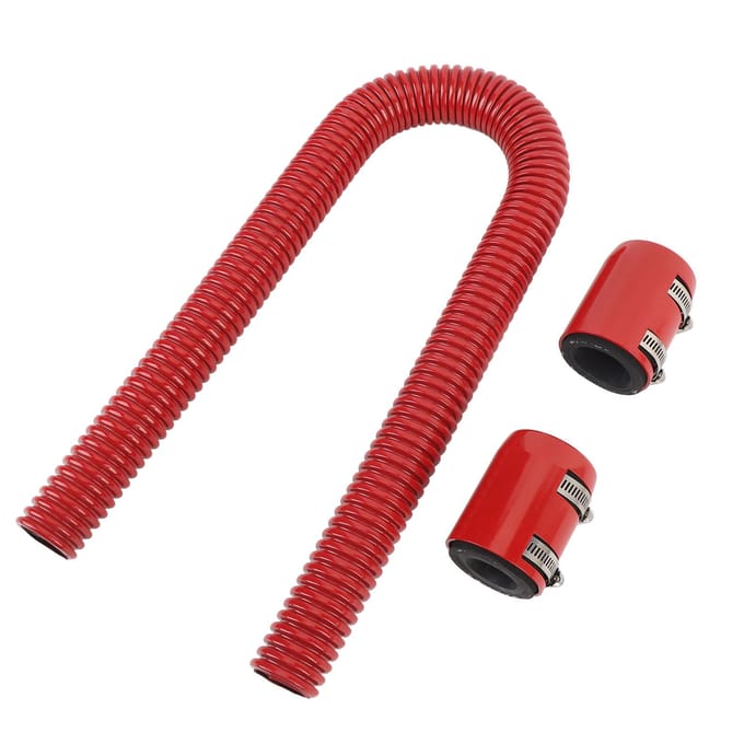 36 Inch Flexibele Roestvrijstalen Radiatorslang Kit Met Billet Klemmen Universele Flex Radiator red