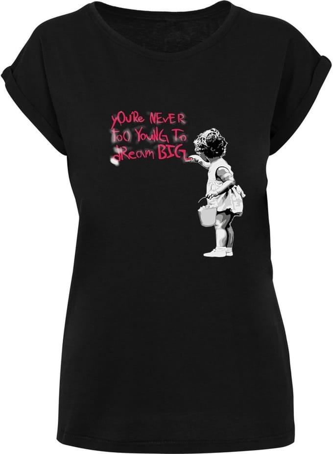 Merchcode - Dream Big Dames Tshirt - S - Zwart