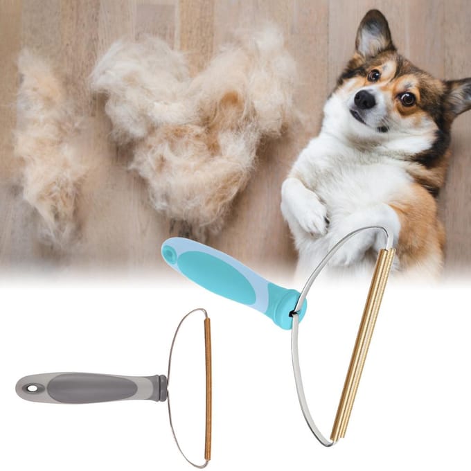 Pet Hair Remover Hond Kat Lint Cleaner Bontverwijderingshulpmiddel Tapijtschraper Kleding Fuzz Rollers S blauw