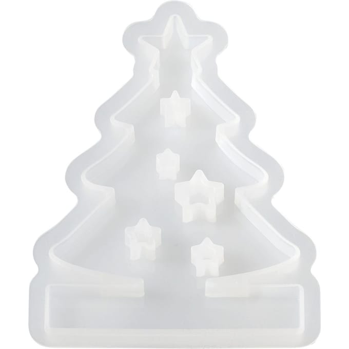 Siliconen gietvorm "Kerstboom" met inzetrand