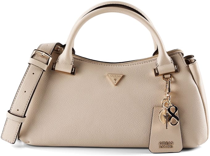 Guess Evie triple comp satchel handtas light taupe
