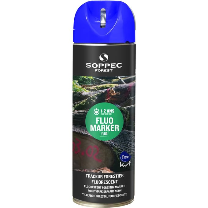 Soppec fluor markeerverf hout blauw